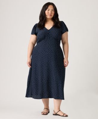 Plus Size Lilith V-Neck Midi Dress