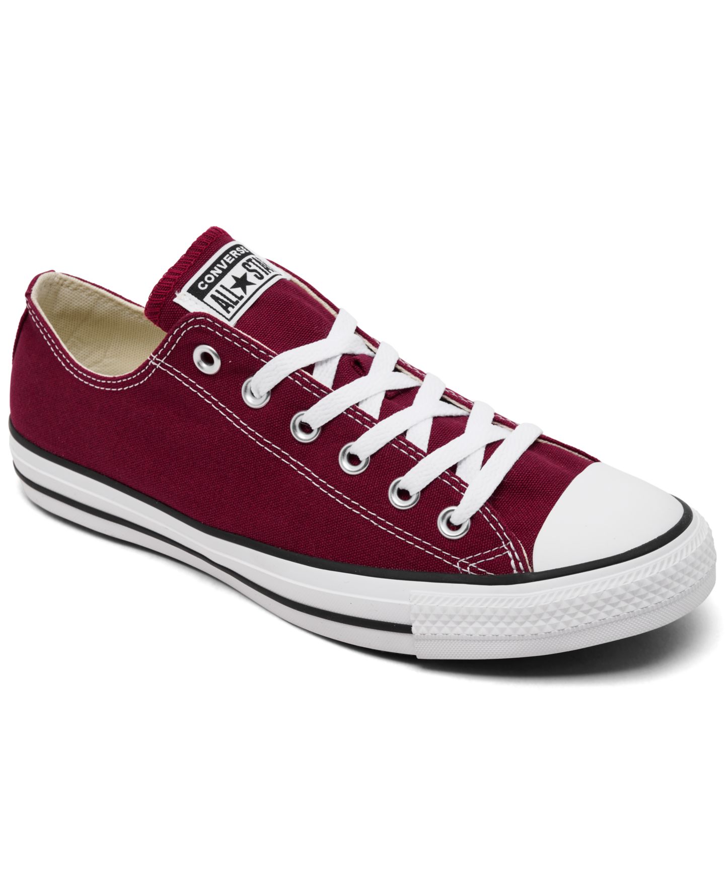 Мужские кроссовки Converse Chuck Taylor Low Top, цвет: Бордовый / Белый — фото 1