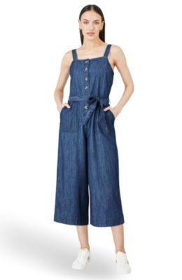 Women's Chambray Button Through Jumpsuit