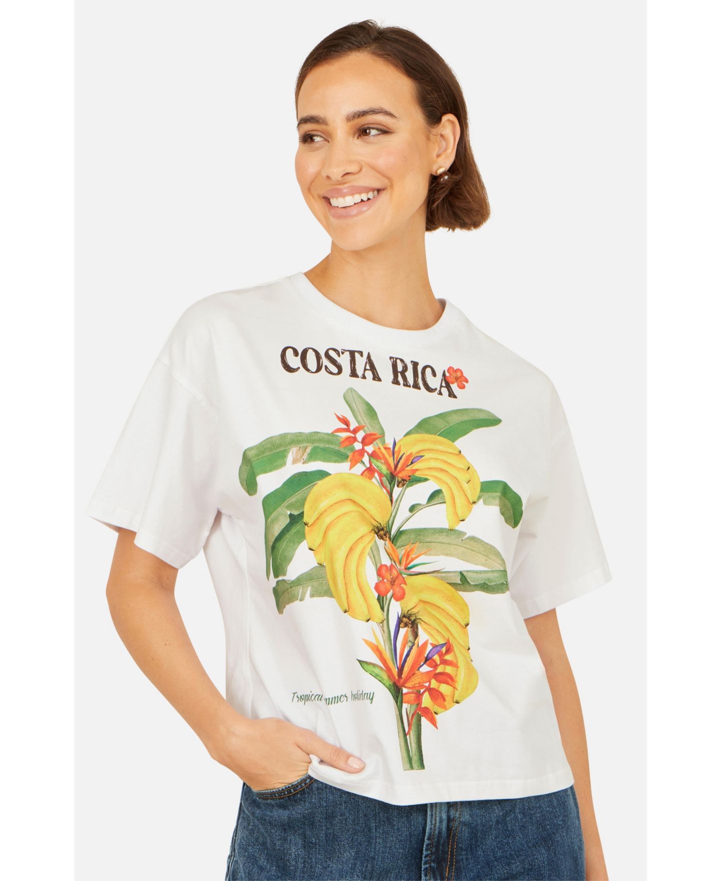 Женская футболка Yumi Costa Rica Cotton, цвет: Белый — фото 4