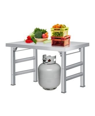 Stainless Steel Folding Table- Commercial Work Table for Home, Kitchen, Restaurant, Camping Outdoor 520 lbs Load Stainless Steel Workstation