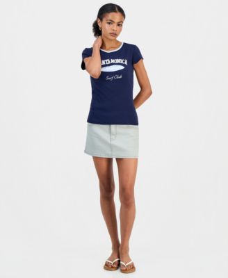 Hippie Rose Juniors' Y2K Graphic Ringer T-Shirt - Macy's