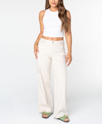 Juniors' Wide-Leg Cargo Pants