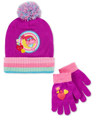 DreamWorks Trolls Princess Poppy Rainbow Hat & Gloves Set, Toddler Girls (2T-6X) & Big Girls (7-16)