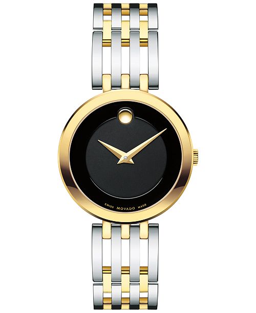 Movado Women S Swiss Esperanza Two Tone Pvd Stainless Steel Bracelet Watch 28mm 0607053 Reviews All Fine Jewelry Jewelry Watches Macy S