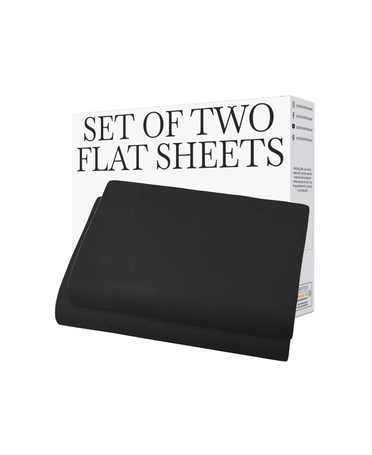 Southshore Fine Linens Vilano Premium Ultra Soft 2-Pack Flat Sheet
