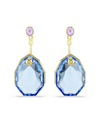 Swarovski Gold-Tone Plated Ice Blue Gema Earrings - Gold 179$