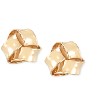 image of Love Knot Stud Earrings in 10k Gold