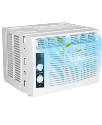 2-in-1 5000 BTU Quiet Efficient Window Air Conditioner for Bedroom, Office, Living Room, Quick Install Kit