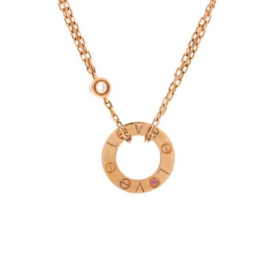 2 Diamonds Love Pendant Necklace
