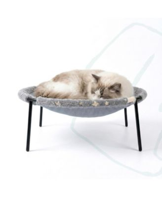 Elevated Cat Bed,Glow-in-The-Dark Fabric for Large Indoor Cats, Breathable Cover