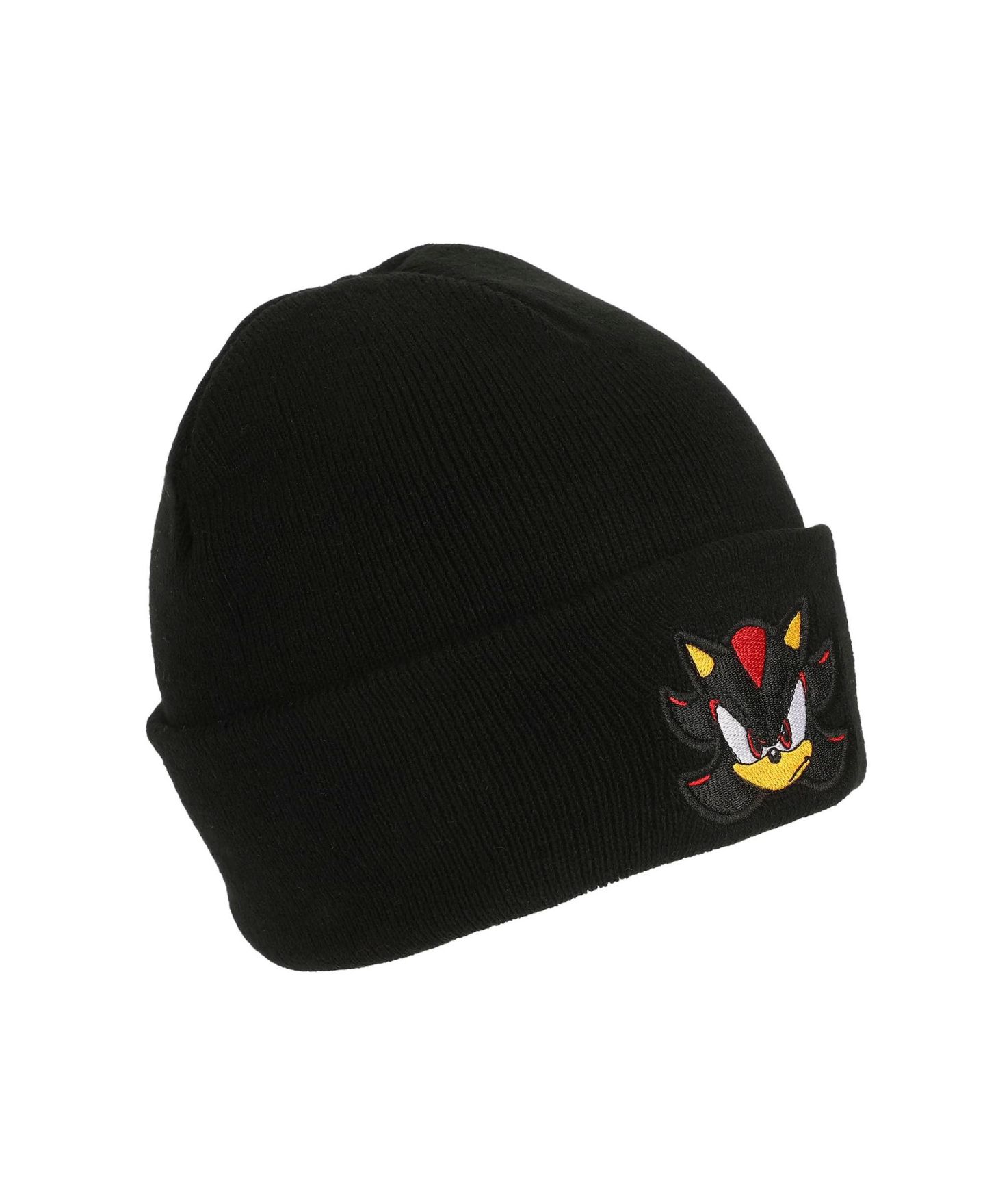 Мужская шапка Sonic the Hedgehog Shadow Embroidery Acrylic Knit Standard Cuff, цвет: Теневой чёрный — фото 9