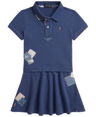 Girls' 2T-6X Short-Sleeve Polo Shirt and Skirt, 2-Piece Set