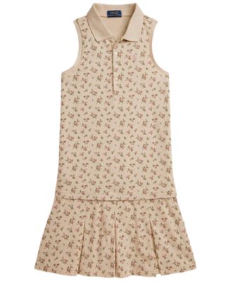 Girls' 7-16 Floral Stretch Mesh Polo Shirt and Skort, 2-Piece Set