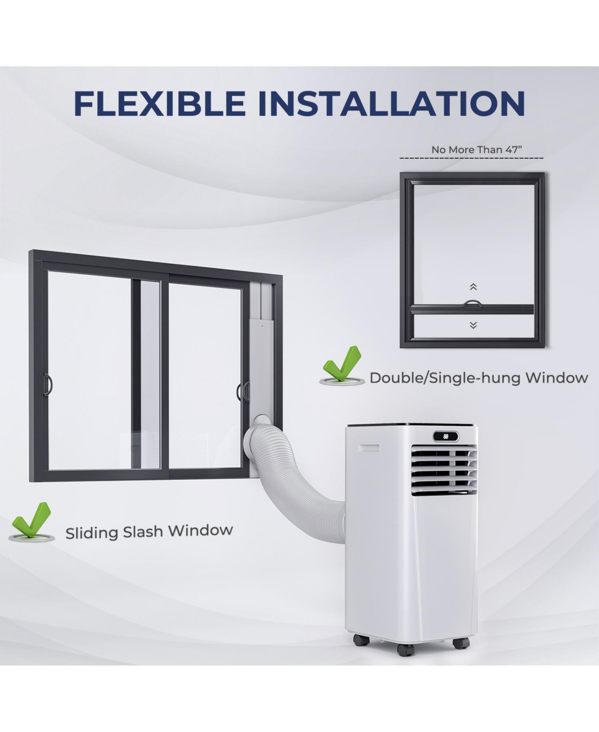 Ecooso 10000 Btu 4-in-1 Portable Air Conditioner for Rooms up to 350 sq.ft