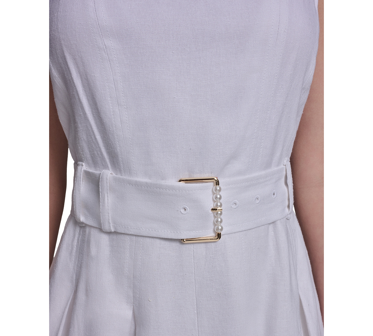 Karl Lagerfeld Paris Women's Square Neck Fit & Flare Midi Dress