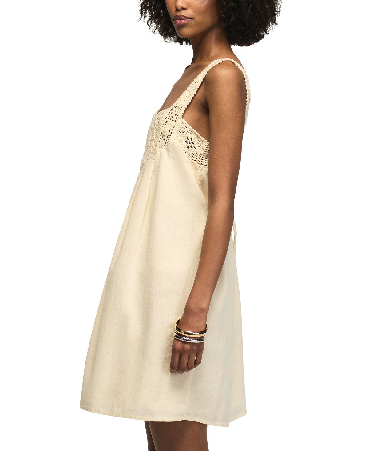 Lucky Brand Women's Crochet Sleeveless Mini Shift Dress view 3 — MAYCSS fashion products