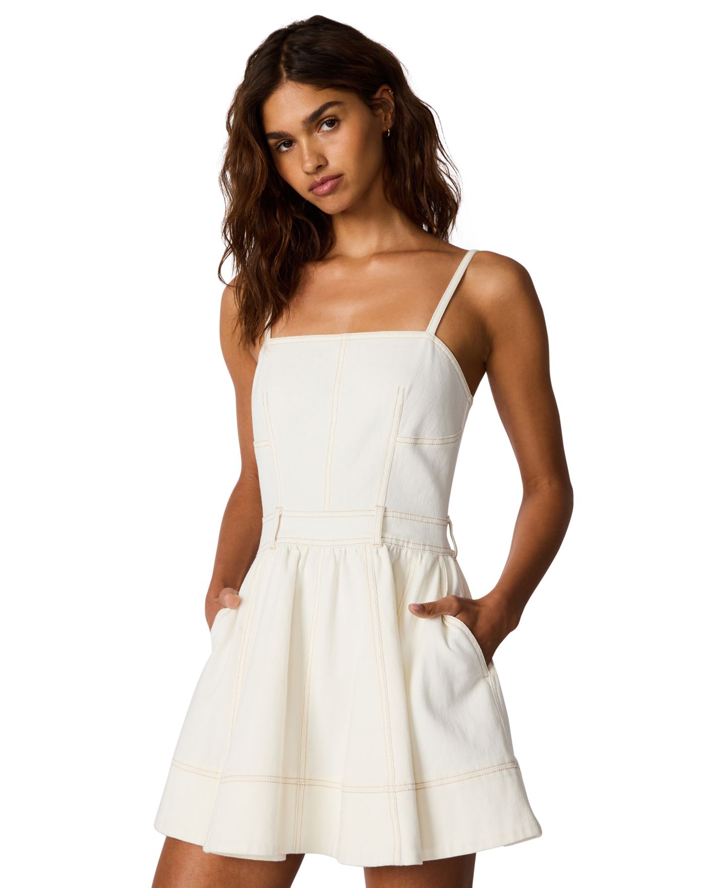 Женское платье Steve Madden Aretha Sleeveless Fit & Flare Mini, цвет: Состаренный — фото 2