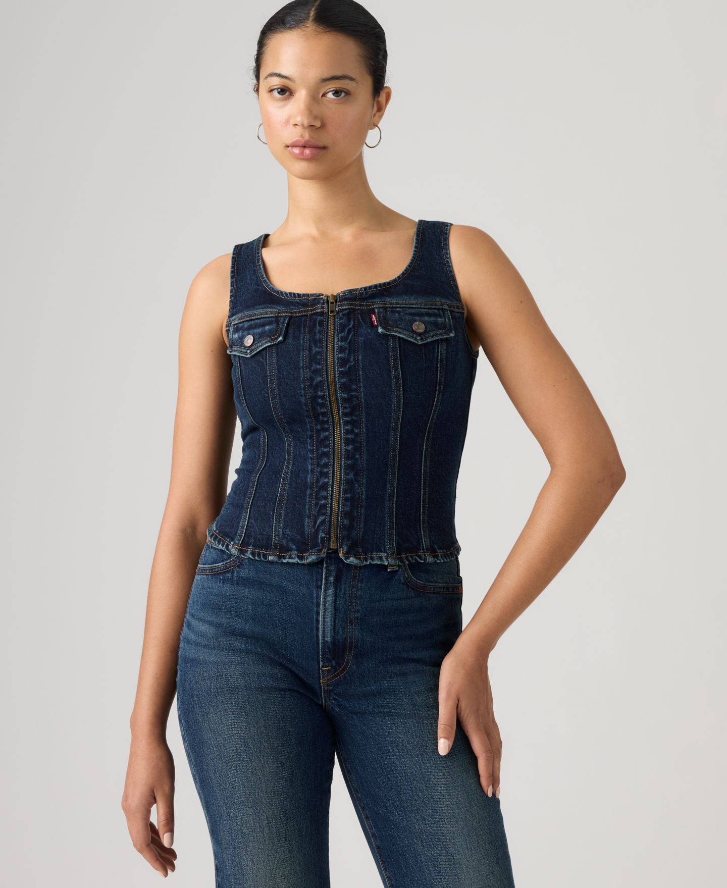 Женский жилет Levi's Premium Vintage-Like Front-Zip Vest, цвет: Gate Keeping Vest — фото 2