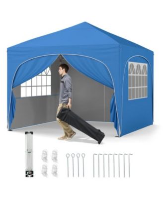 10 X 10 FT Pop up Canopy Tent with 4 Removable Sidewalls