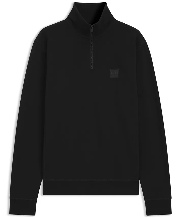 Men's Cotton-Terry Zip-Collar Regular-Fit Sweatshirt - thumbnail 3