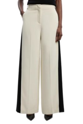 Women's Contrast Colour Wide Leg Trouser