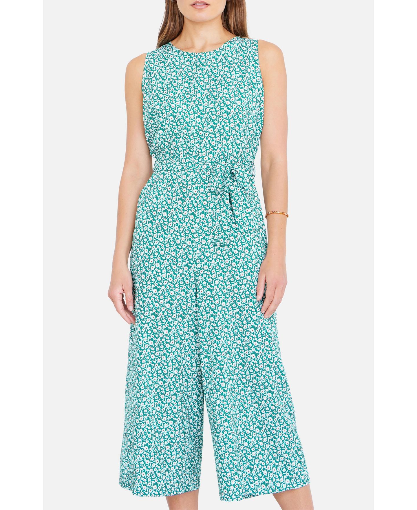 Женский комбинезон Yumi Ditsy Culotte Jumpsuit, цвет: Зелёный — фото 4