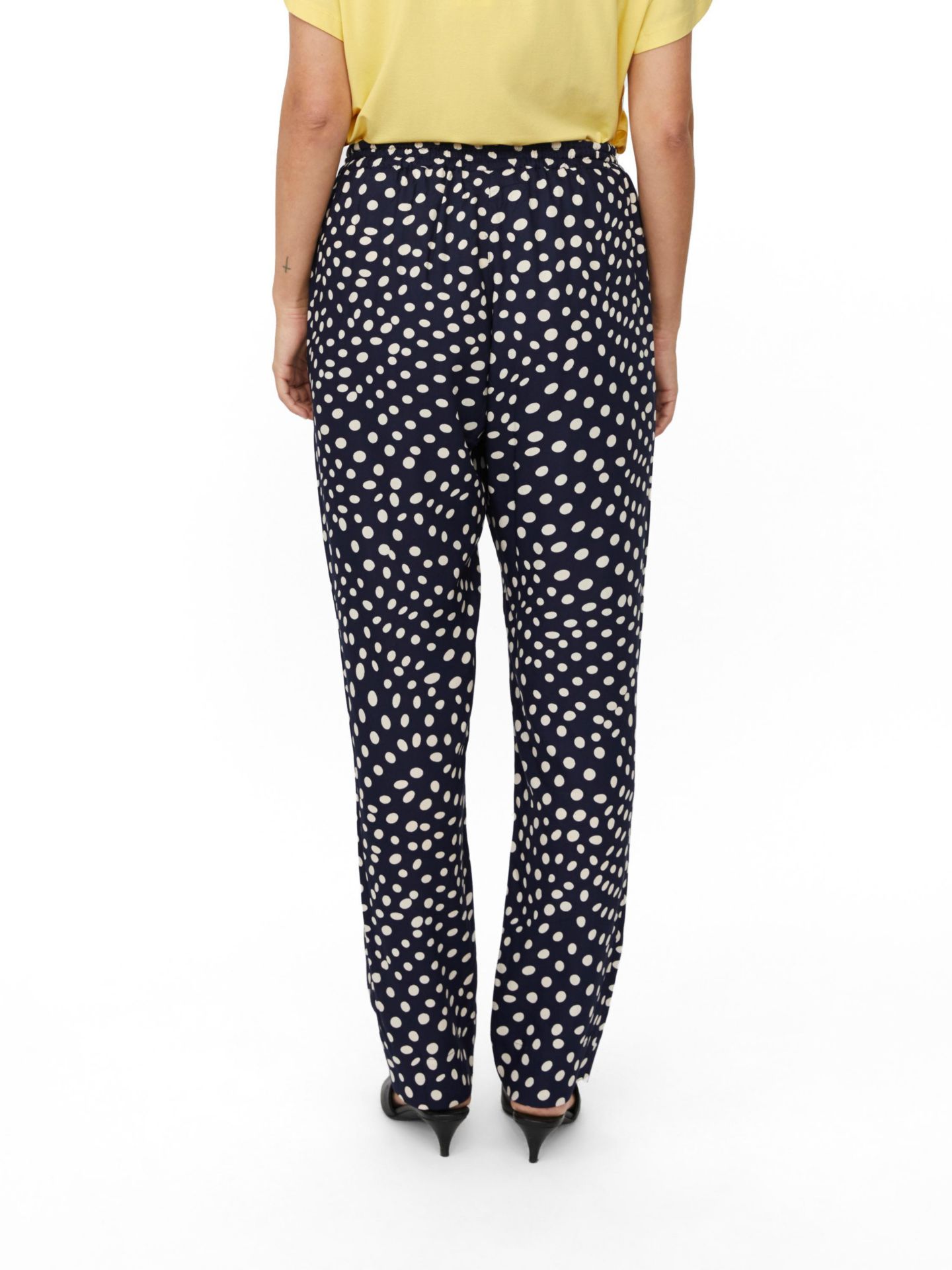 Женские брюки Masai Copenhagen MaPless Polka Dot Tapered, цвет: Тёмно-синий — фото 3