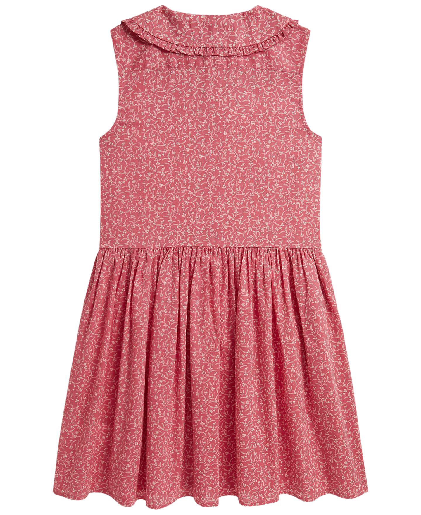 Платье Polo Ralph Lauren Sleeveless Shirt Dress для девочек, цвет: С принтом розовый — фото 2