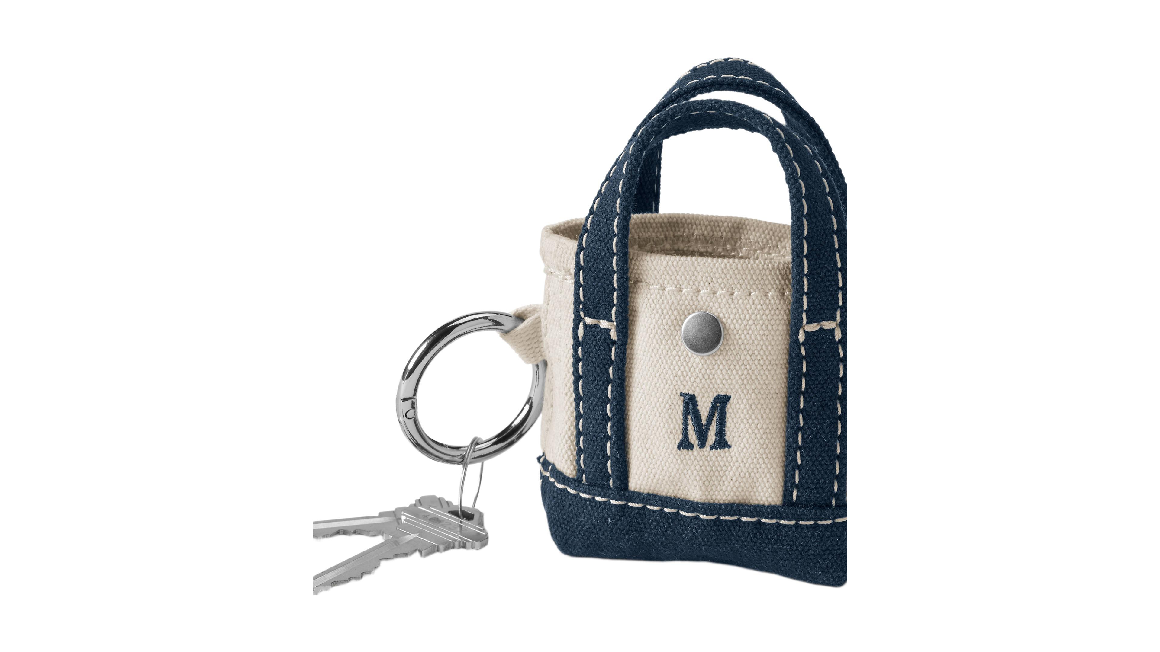 Lands' End Pre-Monogrammed Letter M Micro Canvas Tote