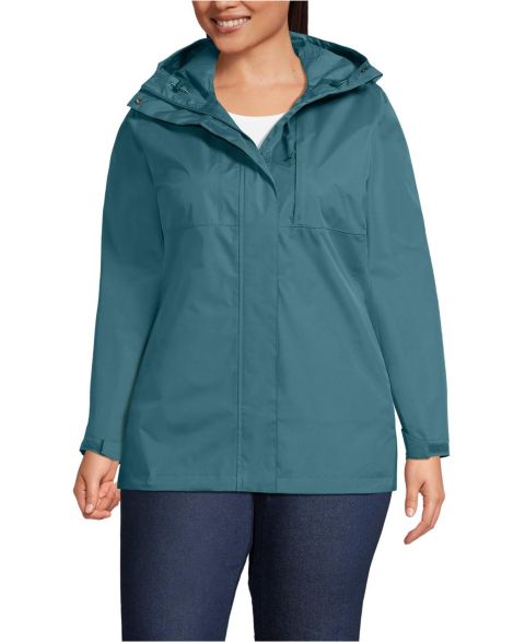 Женские куртки Lands' End Plus Size Waterproof Raincoat