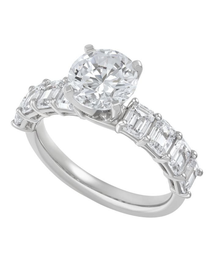 IGI Certified Lab Grown Diamond Ring (4 ct. t.w.) in 14k White or Yellow