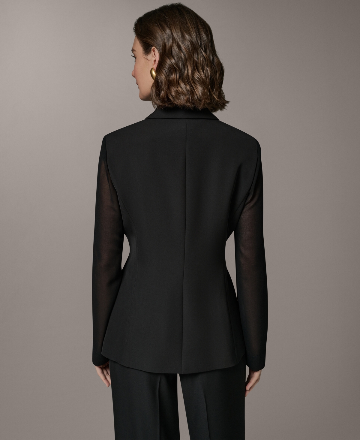 Donna Karan New York Women's Double Breasted Long-Sleeve Blazer