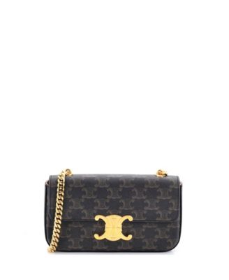 Small Triomphe Chain Shoulder Bag Triomphe Coated Canvas