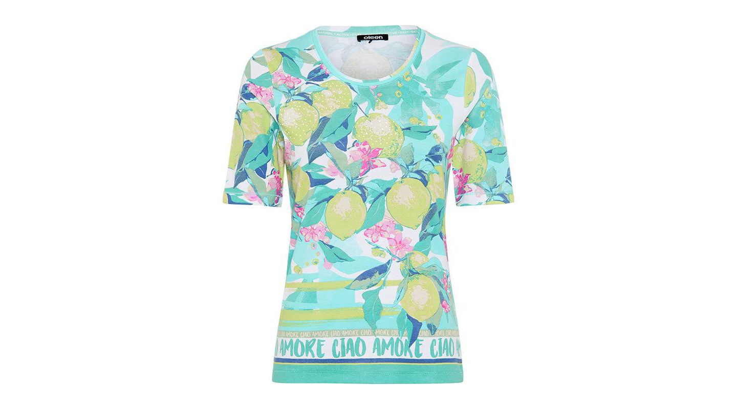 Женская футболка Olsen Lemon Amore Print, цвет: Синий — фото 2