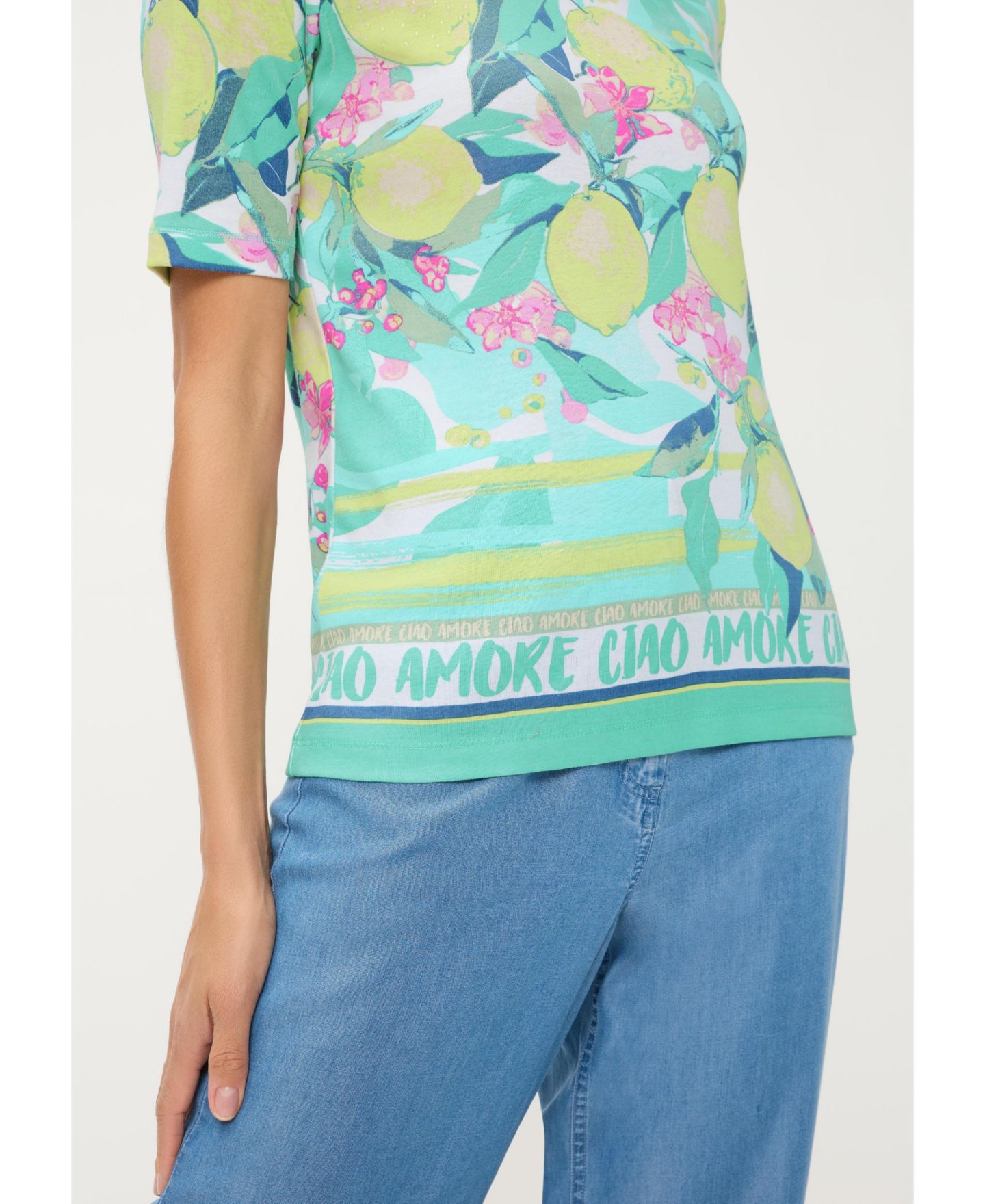 Женская футболка Olsen Lemon Amore Print, цвет: Синий — фото 5