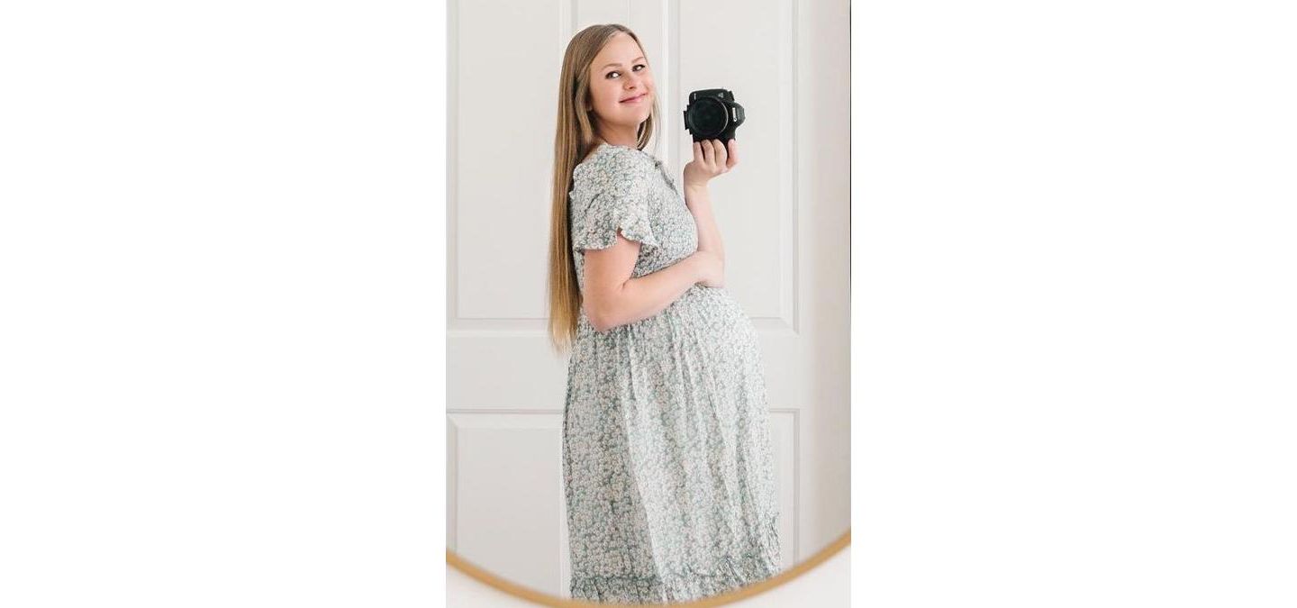 Женское платье Pinkblush Floral Ruffle Midi, цвет: Светлый синий — фото 6