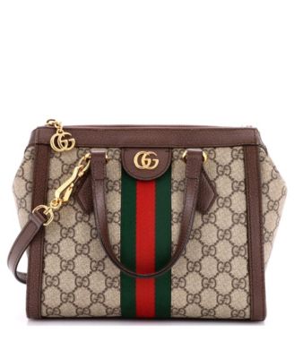Small Ophidia Top Handle Tote GG Coated Canvas