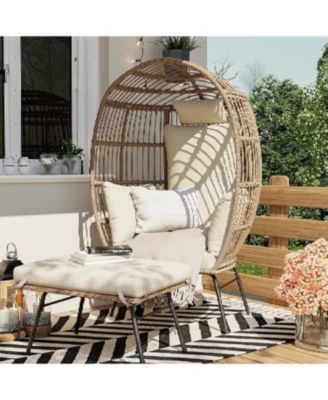 XO Egg Shaped Lounger with Ottoman