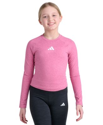 Girls' 7-16 Long-Sleeve Raglan M&eacute;lange T-Shirt