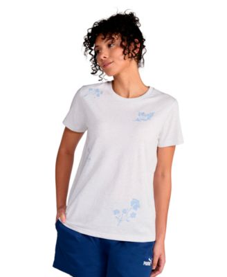 Women's Floral Graphic Crewneck Short-Sleeve T-Shirt