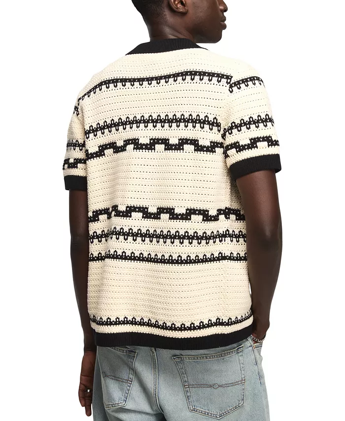 Men's Southwest Crotchet Short-Sleeve Sweater - thumbnail 4