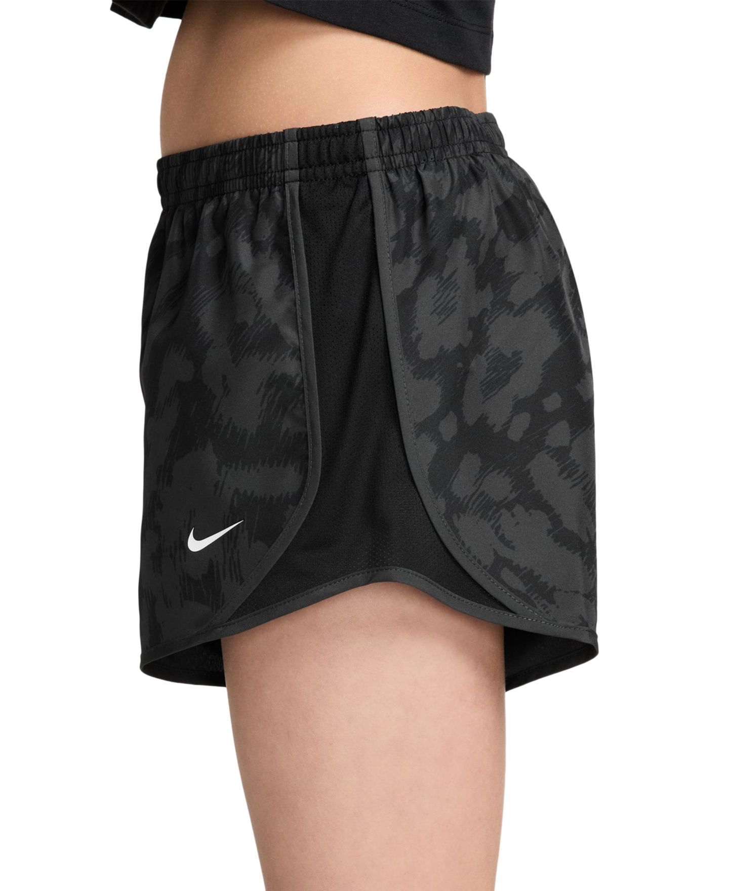 Шорты Nike Pull-On Shorts для девочек, цвет: Чёрный / Белый — фото 2