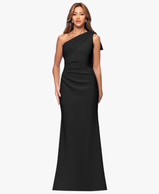 Petite One-Shoulder Ball Gown Dress