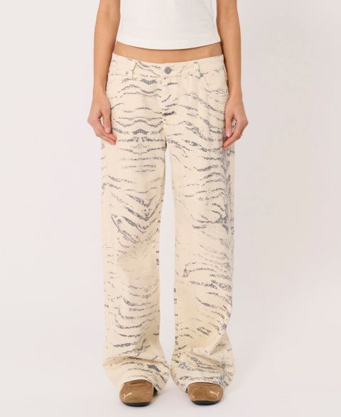 Женские джинсы Abrand 99 Valentina Baggy-Fit Wide-Leg, цвет: Beigekhaki