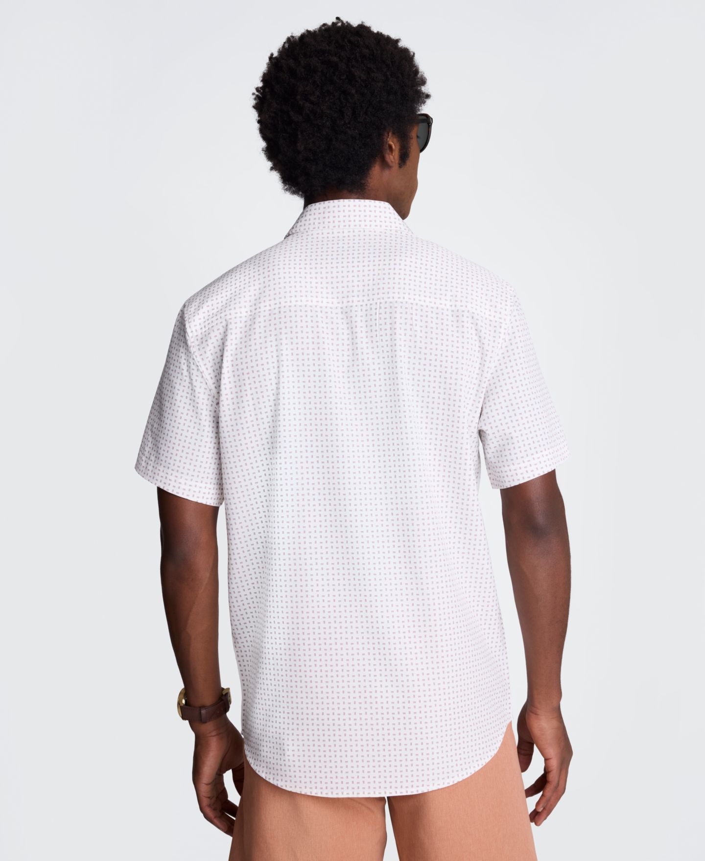 Мужская рубашка Kenneth Cole Sport Assorted Plain Classic, цвет: Клетчатый фиолетовый — фото 5
