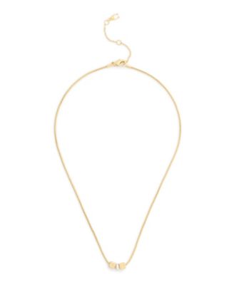 Imitation Pearl Signature C Cube Necklace