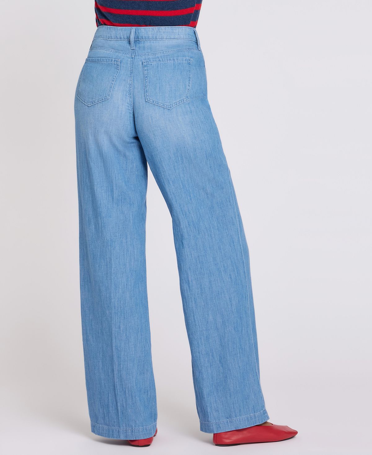 NYDJ Women's Teresa Wide-Leg Jeans with Drawstring Waist view 5 — MAYCSS fashion products
