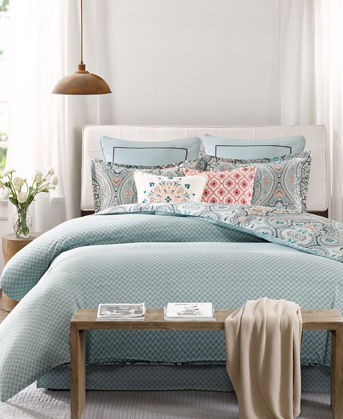 Echo Sterling FloralDamask King Reversible Comforter Set Macy's