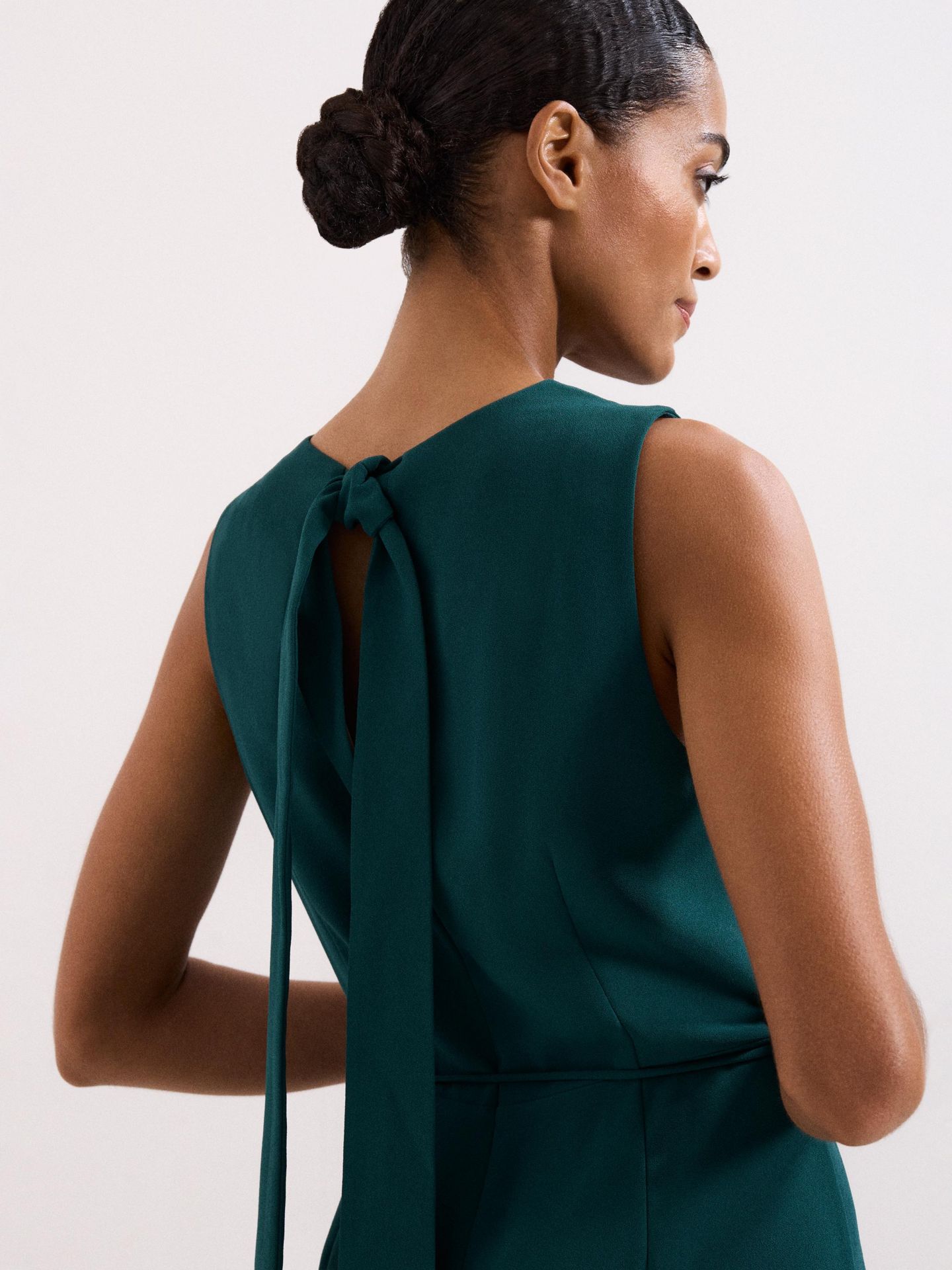 Женский комбинезон Phase Eight Monique Cowl Neck Wide Leg Jumpsuit, цвет: Зелёный — фото 6